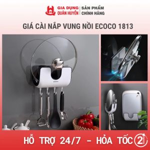 Giá cài nắp vung nồi ECOCO Kệ treo thớt đồ nhà bếp dán tường cao cấp 1813