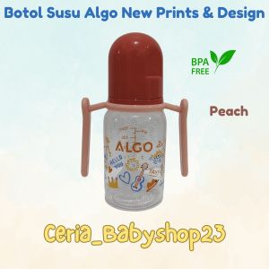ALGO Botol Susu Bayi 125ml New Print Terazo New Design New Character Bahan PP BPA FREE Milk New Baby Feeding Bottle Untuk Usia Bayi 6 Bulan Ke Atas Botol Minum dan Accessories nya