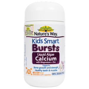 Viên Nhai Canxi Cho Bé Từ 6 Tháng Tuổi Natures Way Bursts Calcium With Magnesium + Zinc (30 Viên) CitySupp
