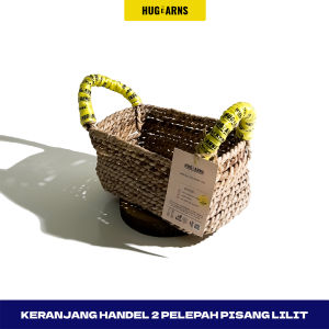 HUGeARNS - Keranjang Handel 2 Pelepah Pisang Lilit Anyaman / Keranjang Ijuk Pelepah Pisang Persegi / Box Keranjang Pelepah Pisang / Keranjang Box Seserahan Pelepah Pisang Kerajinan Anyaman Jogja Aesthetic Keranjang / Keranjang Anyaman Pelepah Pisang