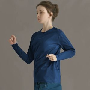 Muuv-It Microfiber Dri Fit Long Sleeves T-shirts Quick Dry Women long Sleeves Top T-shirt Men Solid Color Clothing