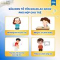 Sữa non tổ yến GOLDILAC GROW - Sữa tăng cân cho bé hộp (300g 10 gói x 30g). 