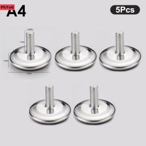 [LIXIAOJU] 5pcs Steel Furniture Legs Anti-slip Base Table Cabinet Leg Pad Adjustable Leveling Feet Leveler M8 M10 Screw 15mm-27mm