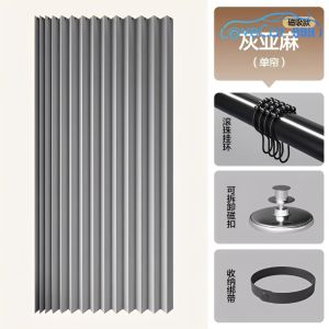 Waterproof Magnetic Shower Curtain with Folding Feature and Hooks for Easy Bathroom Maintenance