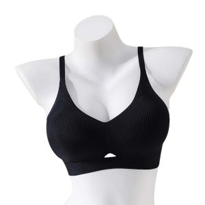 HUIHEYU Shockproof Wireless Deep V Bra Anti-sagging Close-fitting Brassiere for Women Solid Color Adjustable Seamless Bras Girls Women