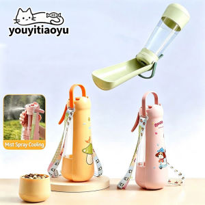 YOUYITIAOYU 2IN1 Portable Dog Water Bottle with Straps Foldable Leakproof Large Capacity Outdoor Pet Drinking Cup