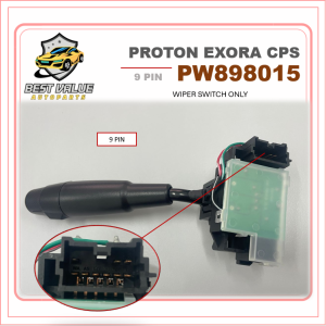 REXAR PROTON EXORA BOLD PW951773 / EXORA CPS PW898015 WINDSHEILD WIPER SWITCH WIPER CONTROL SWITCH WIPER SWITCH 9 PIN