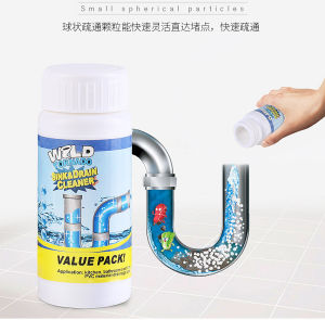 Powerful Home Clean Pipeline Dredge Helper Effective Drain Remover Powder for Toilet and Kitchen强力管道疏通剂 厕所马桶水管/厨房水槽堵塞药物清洗剂