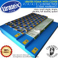 Uratex Foam with Cover 2 / 3 / 4 / 5 / 6 inches thick 100% Original ( 30x75 / 36x75 / 48x75 / 54x75 / 60x75 ) ( single / double / queen / family ) uratex - bed - foam - mattress - futon ( gwapito home goods / gwapitohomegoods ). 