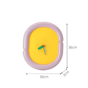FFBH Elliptical Wall Clock Living Room Decor Creative Aesthetic Wall Clocks Modern Minimalist Elegant Silent Clocks Home Ornament 2Z5B1