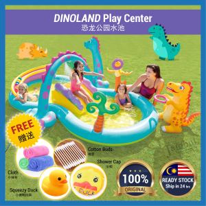 INTEX Dinoland Play Center Children Toy Play Ground Swimming Pool Swim Kolam Renang Mainan Budak 57135 恐龙滑梯水池儿童海洋游泳池