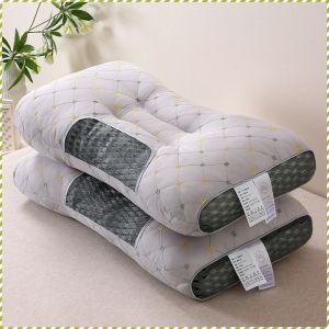 Massage Pillow Styling Sleep Pillow Non-collapsing Fast Rebound Support Breathable Soft Elastic Fiber Filling