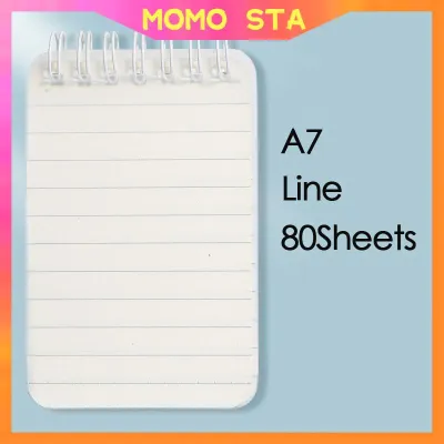 MOMO A7 Mini Notebook Waterproof Transparent Cover 80Sheets Notepad School Office Stationery Supplies