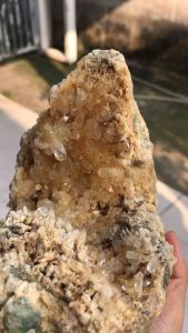 Hốc đá Thạch Anh vàng Citrine Tự nhiên thiên nhiên Chiêu tài lộc phong thủy Mbd654