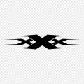 stiker cutting logo XXX aksesoris helm motor mobil keren viral reflektive 3d. 