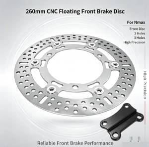 Front 260MM CNC Floating Brake Disc 3 Holes With Bracket Compatible for Nmax