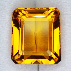 Batu permata yellow citrine quartz octagon kristal top luster hight Quality