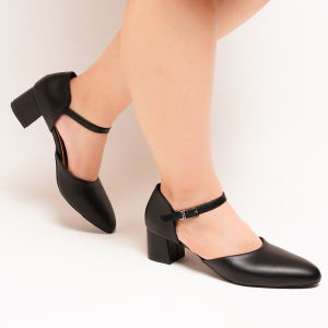 Sepatu Sandal Jumbo Wanita Mules Model Bustong Bigsize 35 - 45 Hak Tebal 5cm Kerja & Pesta