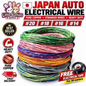 ORIGINAL AUTOMOTIVE PURE COPPER JAPAN WIRE GUAGE 18.16.14 HEAVY DUTY