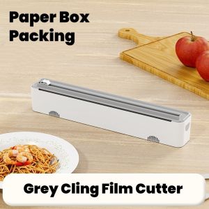 Plastic wrap cutter magnetic foil dispenser wall mounted kitchen organizer smooth cutting easy use