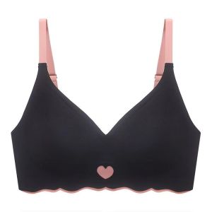 Maniyun 100% Original Sweet Heart Seamless Bra Women Thin Cup Soft Support Push Up Bra Small Chest Gathered Non-wired Comfort Bra Lingerie 原装高质量