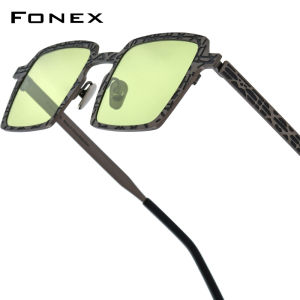 Fonex Kính râm titan nữ mới trong hợp thời trang thiết kế thương hiệu kính mát phân cực chất lượng cao Nhật Bản Vuông Shades 85804