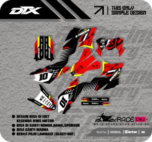 decal klx dtracker full body bisa custom / decal supermoto full body