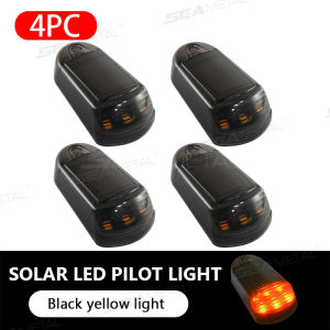 SEAMETAL Led Solar Pilot Light Super Bright Waterproof LED Car Light Wireless Flashing Warning Light Universal for Truck SUV