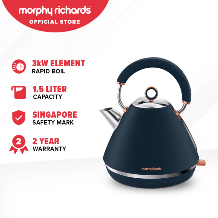 Morphy Richards Rose Gold and Midnight Blue Traditional Kettle and