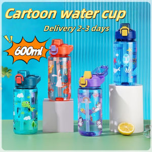 VIVOLILV ✨✨ 300-600ml large capacity cartoon water cup student portable plastic straw cup hand-held cup student gift cup