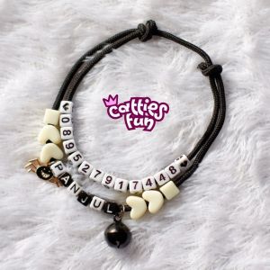 [BEAD COLLAR] Kalung Kucing Custom Nama & Nomor HP