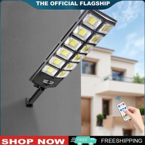 [UniqueAmanda] Solar Street Lights Outdoor W/ Motion Sensor and Remote LED Dusk To Dawn Flood Light for Yard Parking Lot Courtyards