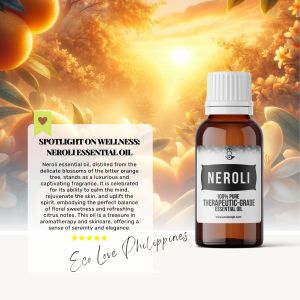 Eco Premium Neroli Essential Oil 100% Pure Therapeutic Grade Steam Distilled 100% Pure Vegan Aromatherapy