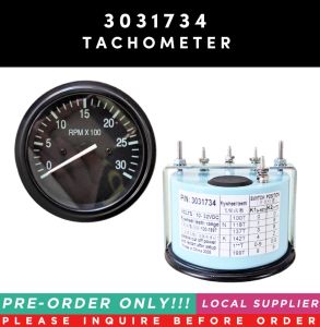 Generator Instrument Panel Gauge Tachometer 3031734 [12/24V 52mm] Speed Gauge Meter Digital RPM Meter Speedometers for Cummins Engine Diesel Generator [LOCAL STOCK. READY TO SHIP WITHIN 24HRS.]