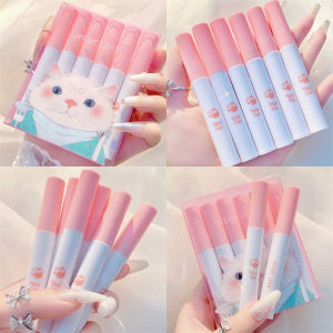 6Pcs lip tint water proof original set Long Lasting Moisturizing Lip Makeup Matte Velvet lipstick long lasting water proof 24 hours on-stick Cup Lip Gloss Cosmetics