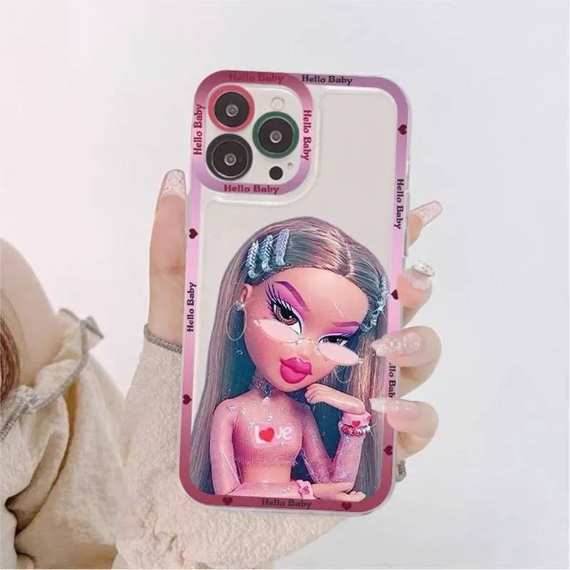 Cute Bratz Doll Phone Case for iPhone 11 12 13 Mini Pro Max 14 Pro