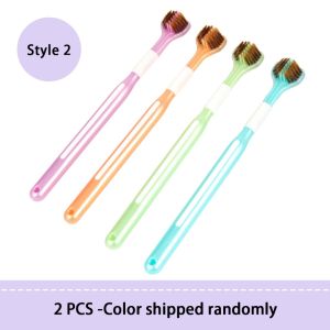 Three Side Three-dimensional Toothbrush Adult Household 58° Scientific Angle Tongue Coating Cleaning