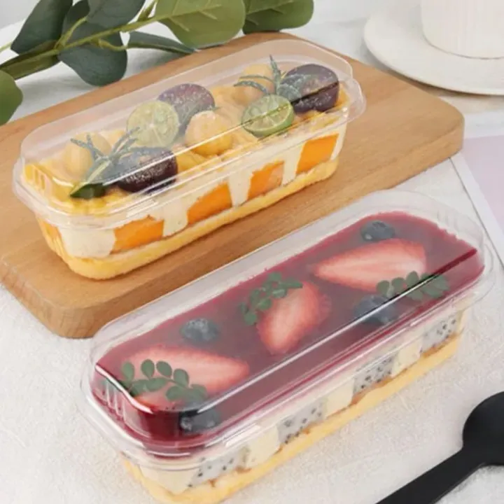 Dessert Box Rectangular 25pcs/set Dessert Box Container Rectangle Mousse Cake Box Loaf Deli ...