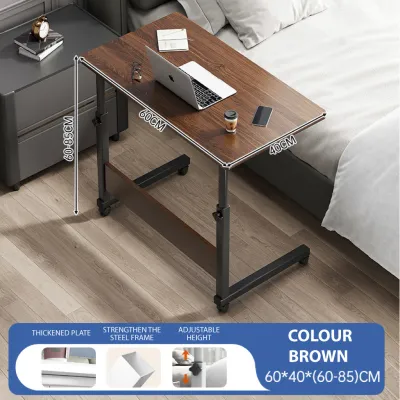 Adjustable Bedside Laptop Table Multifunctional Sofa Side Lifting Table Portable Computer Desk Wooden Meja Komputer 床边桌