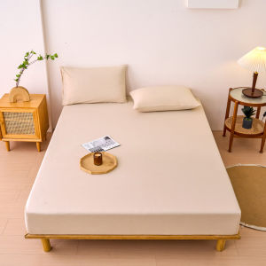 360 Degree All-inclusive Fitted Bed Sheet Minimalist Solid Mattress Protector Cover Soft Elastic Dust-proof Non-slip Bed Sheet2026