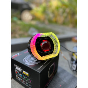 lampu Projie Biled Matrix X1 45 Inchi Kipas 5D Shroud Krystal RGB Aplikasi 60Watt caver full hitam
