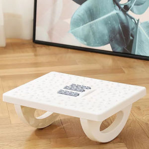 1 Pc Household Foot Massage Plastic StoolCan be shaken 180 degrees FootstoolBathroom ottomanRelieves foot fatigueoffice Rest stool