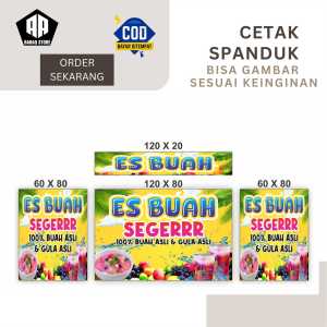 Cetak Spanduk Banner PAKET BOOT ES BUAH SEGAR Costom Desain