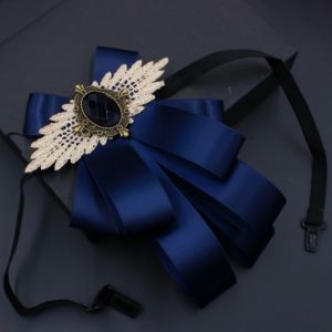 AODDO Alloy Mens Suit Lapel Flowers Faux Stone Polyester Bow Tie Necktie Fashion Neck Decoration Wedding