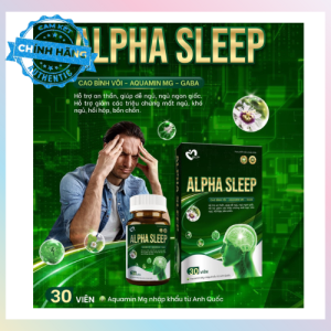 Viên uống ngủ ngon Alpha Sleep giúp dễ ngủ ngủ ngon giấc cho người căng thẳng lo âu