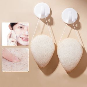 QEARJ Double Side Walnut  Bath Sponge Water Drop Beauty Face Deep Cleaning Pads Washable Cleaner Pads Soft Face Wash Puff Women