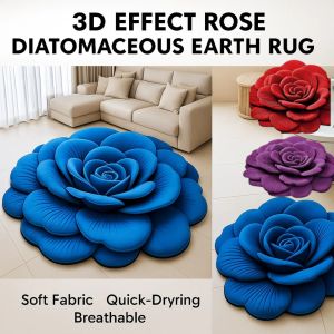 Special-Shaped Flower Diatom Mud Carpet Kitchen Floor Mat Absorbent Diatom Mud Pad Anti-Slip Kitchen Toilet Bath Pad