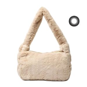 Shoulder Bag Wanita Tas Bahu Bulu Halus Handle Bag Korean Style