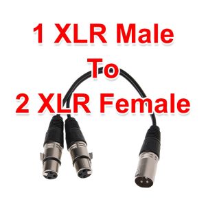 Connector Wire XLR 3pin Y Connector Wire Splitter microphone wire for Mixer Mixing Console Mic Plug Extension