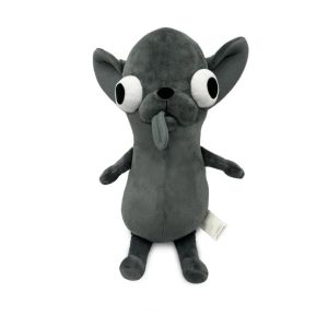 ANGCHI ตุ๊กตาสัตว์ ของเล่นตุ๊กตาชิวาวา ลูกสุนัข จี้พวงกุญแจ ตุ๊กตาชิวาวาขนฟู น่ารัก คัลเลอร์ดำ หมาจำลองชิวาวา ของขวัญวันเกิด